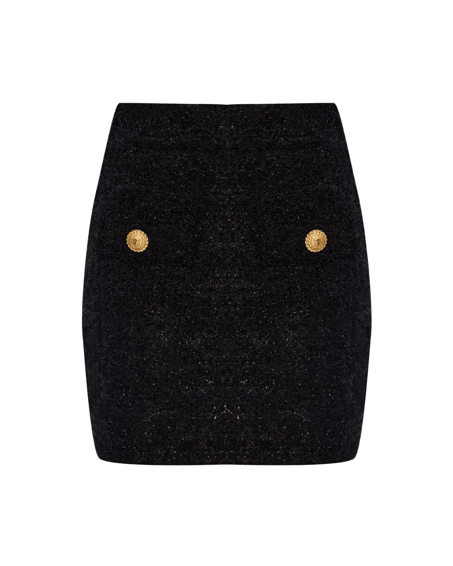 Balmain High Waisted Bouclé Miniskirt Glam Steals