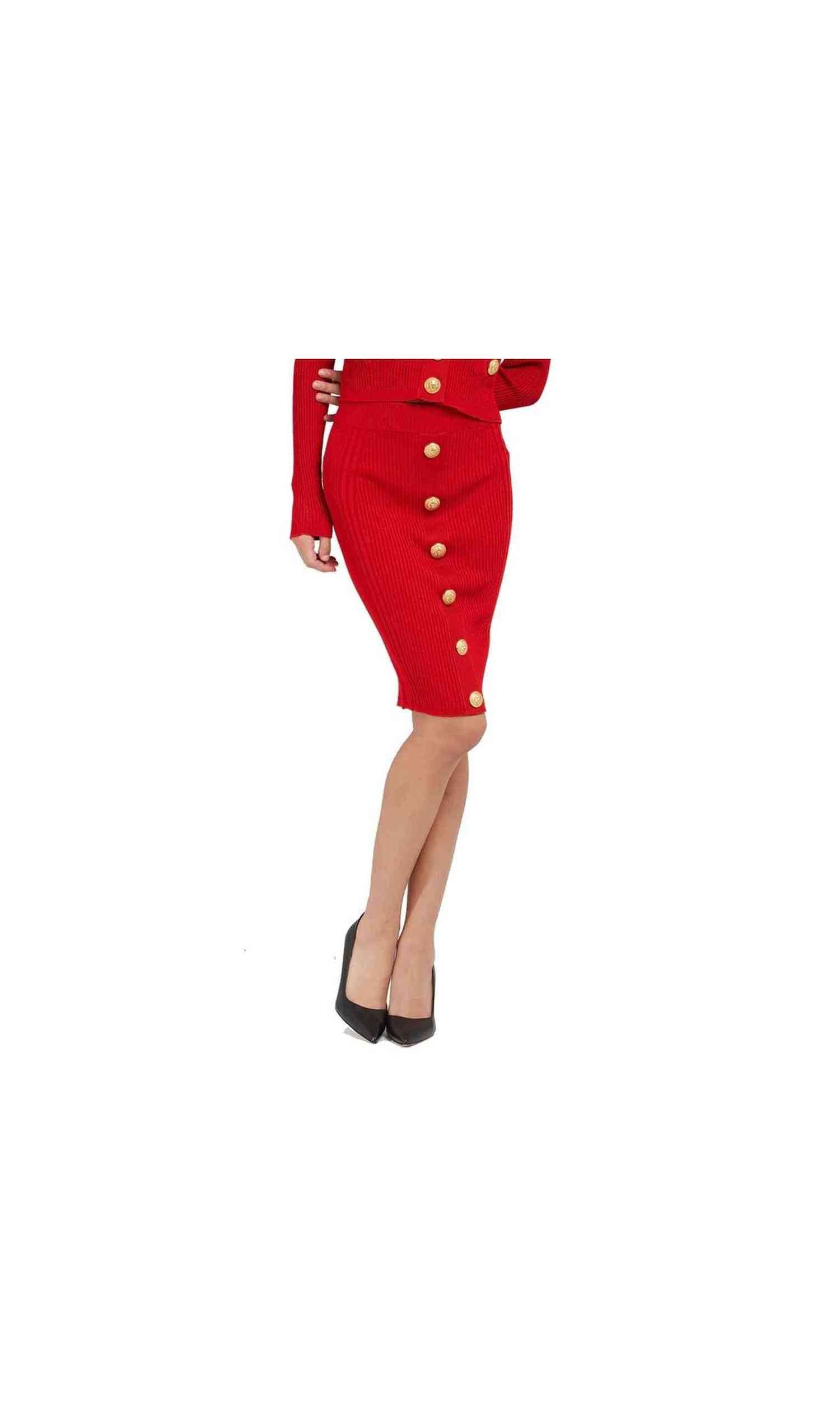 Balmain Knee Length Mini Skirt Glam Steals