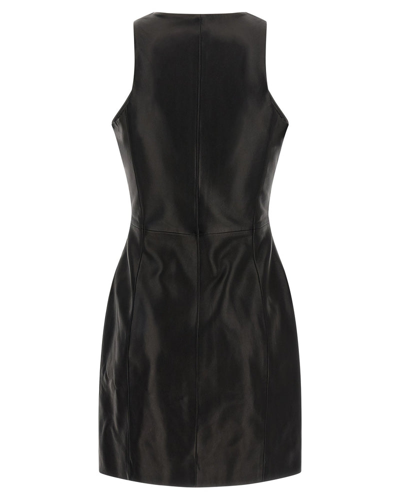 Balmain Leather Maxi Zip Dress Glam Steals