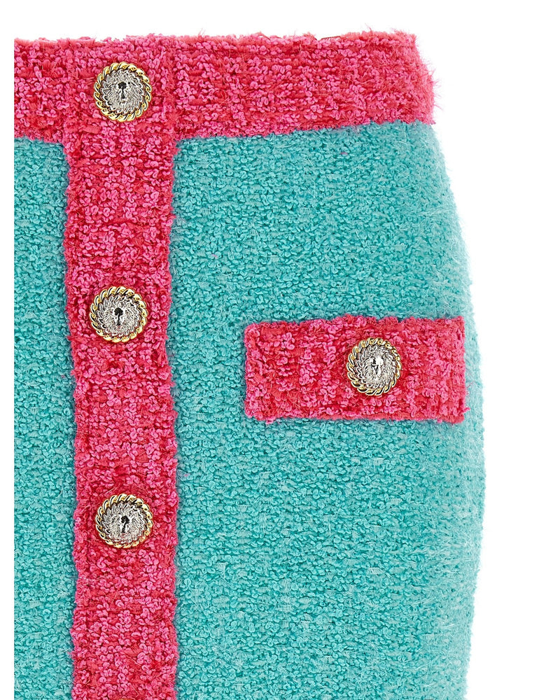 Balmain Leone Button Two Tone Skirt Glam Steals