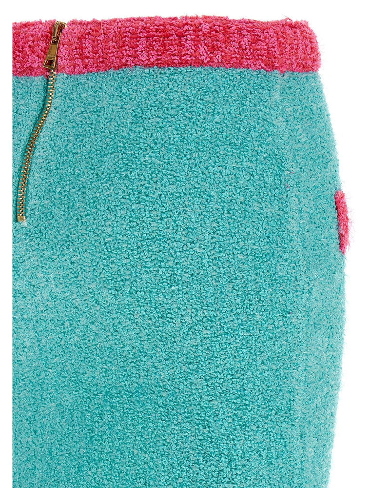 Balmain Leone Button Two Tone Skirt Glam Steals