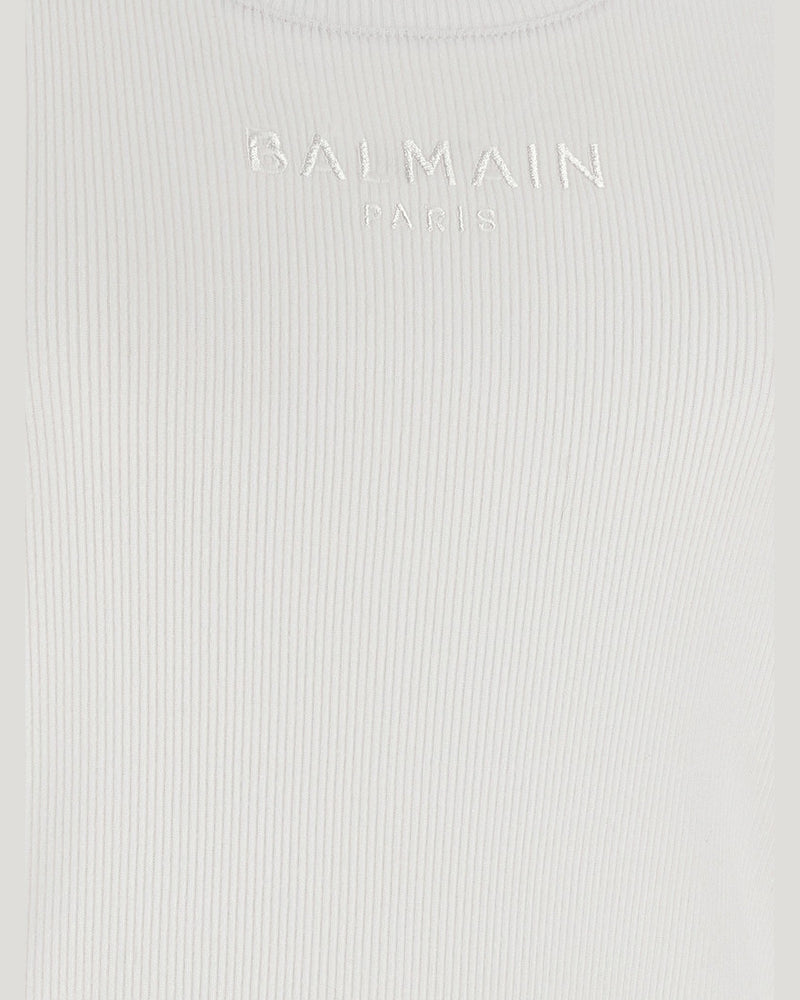 Balmain Logo Embroidery Tank Top Glam Steals