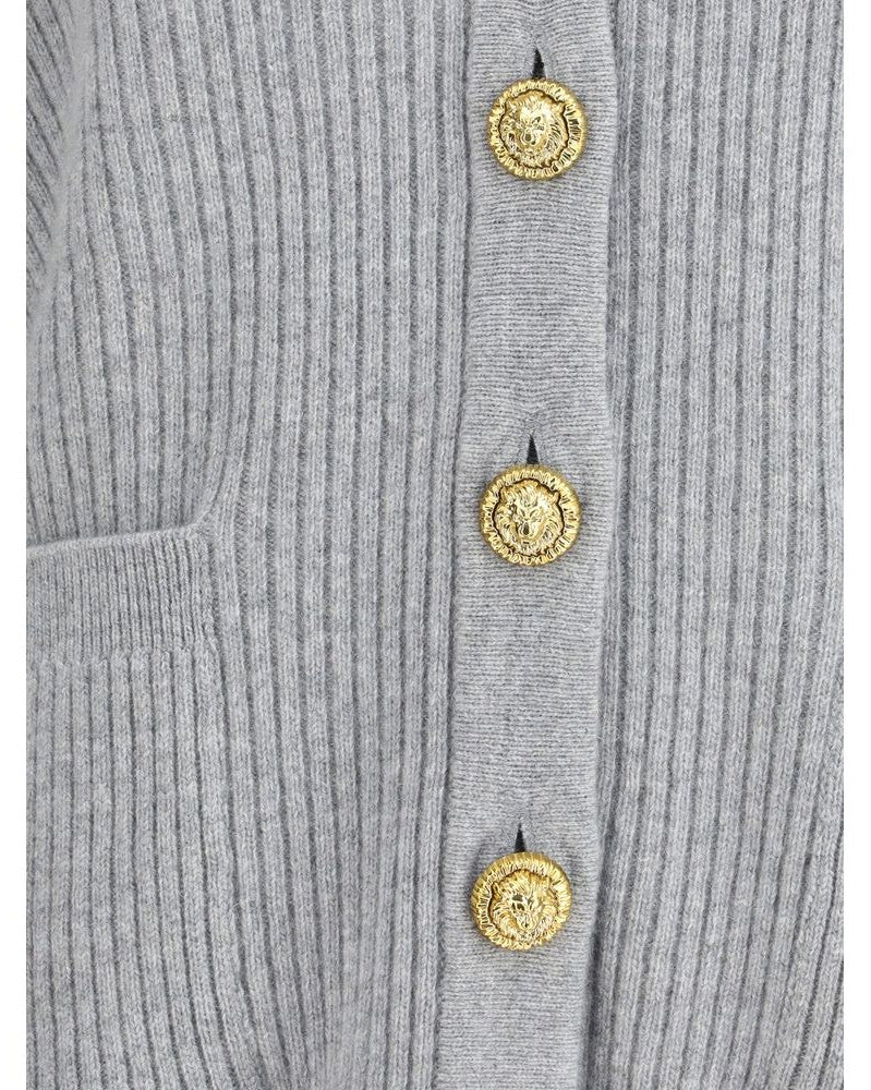 Balmain Long Cashmere Cardigan with Buttons Glam Steals