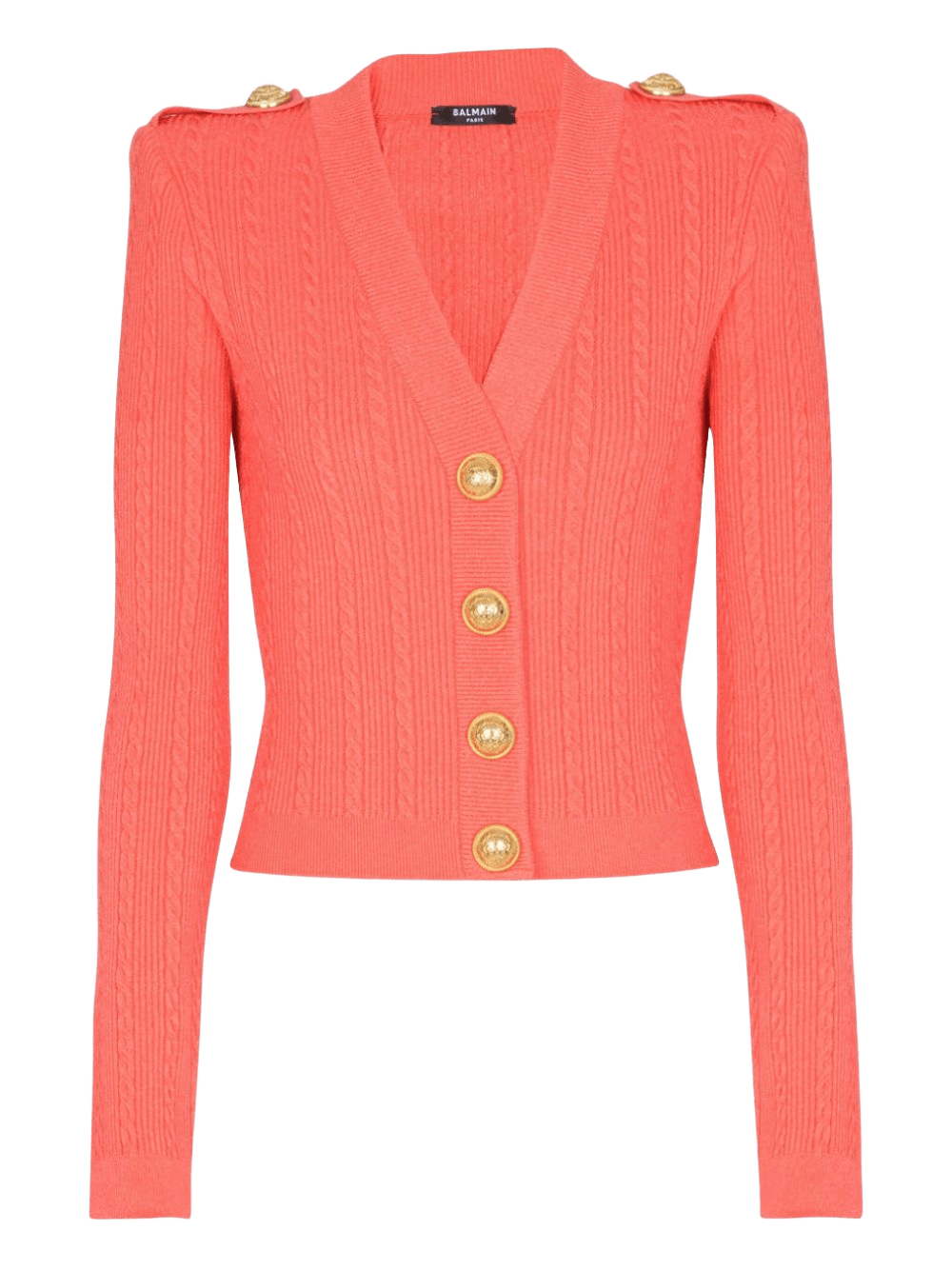 Balmain Long Sleeved Twisted Knit Cardigan Glam Steals