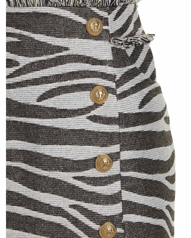 Balmain Lurex Zebra Skirt Glam Steals