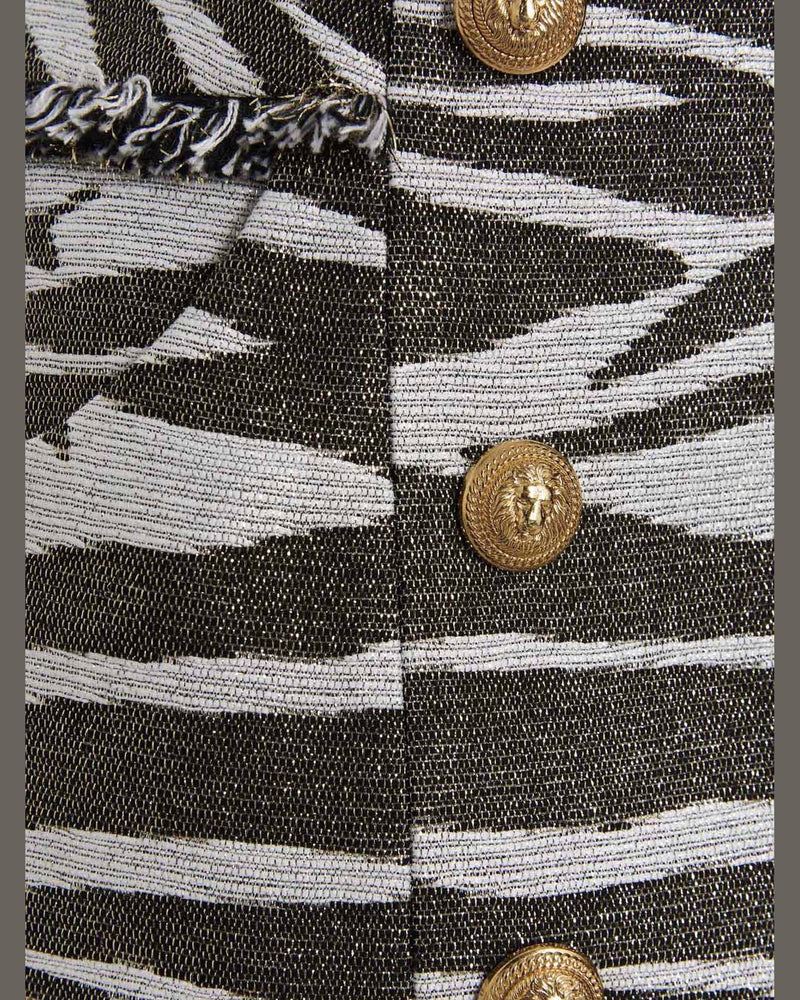 Balmain Lurex Zebra Skirt Glam Steals