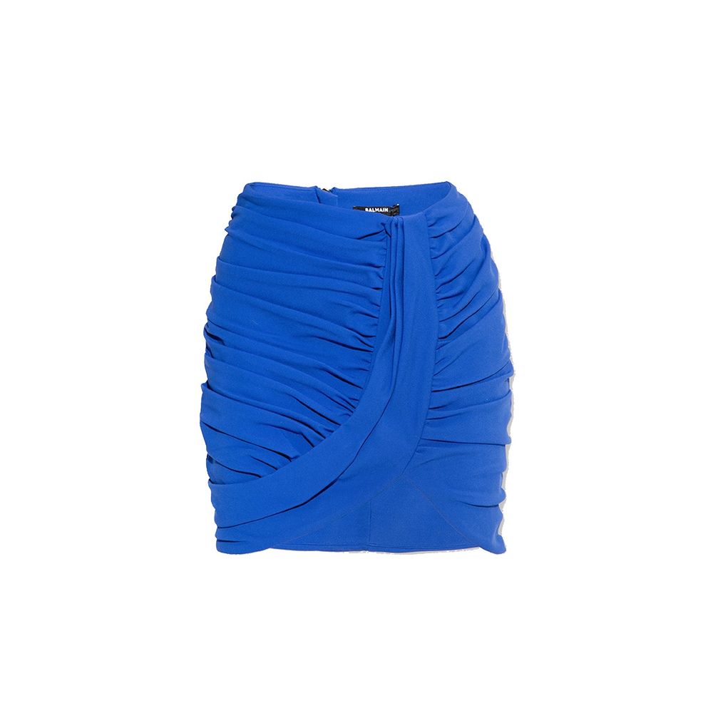 Balmain Mini Draped Skirt Glam Steals