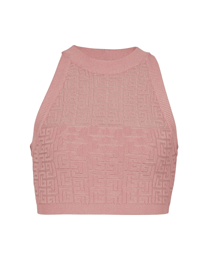 Balmain Pb Labyrinth Knit Top Glam Steals