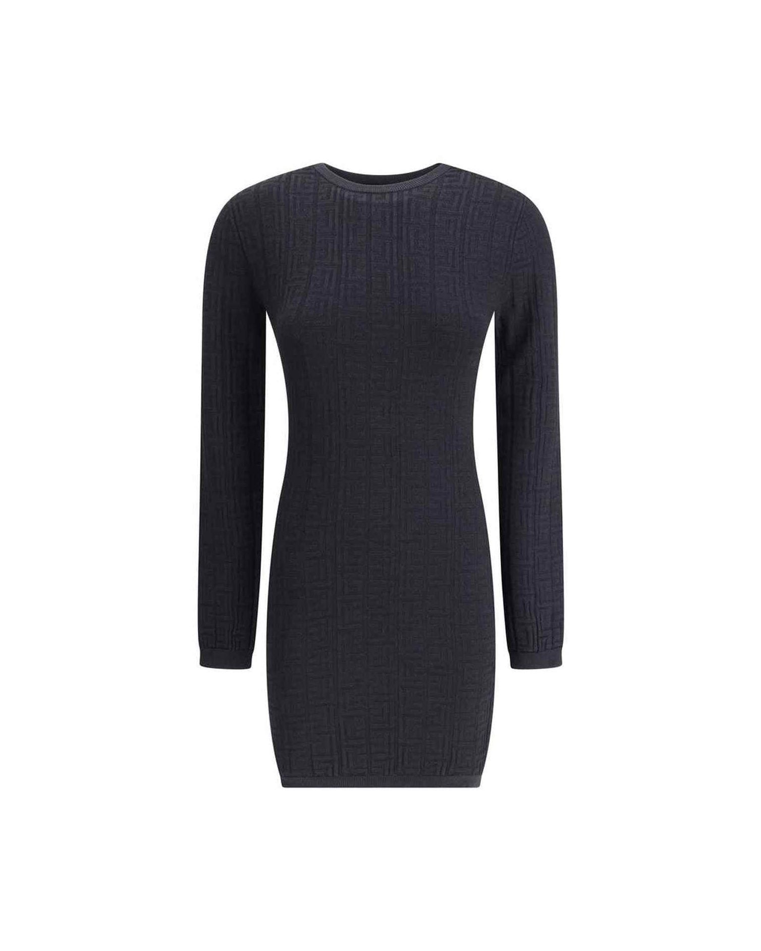 Balmain Pb Patterned Short Dress Glam Steals