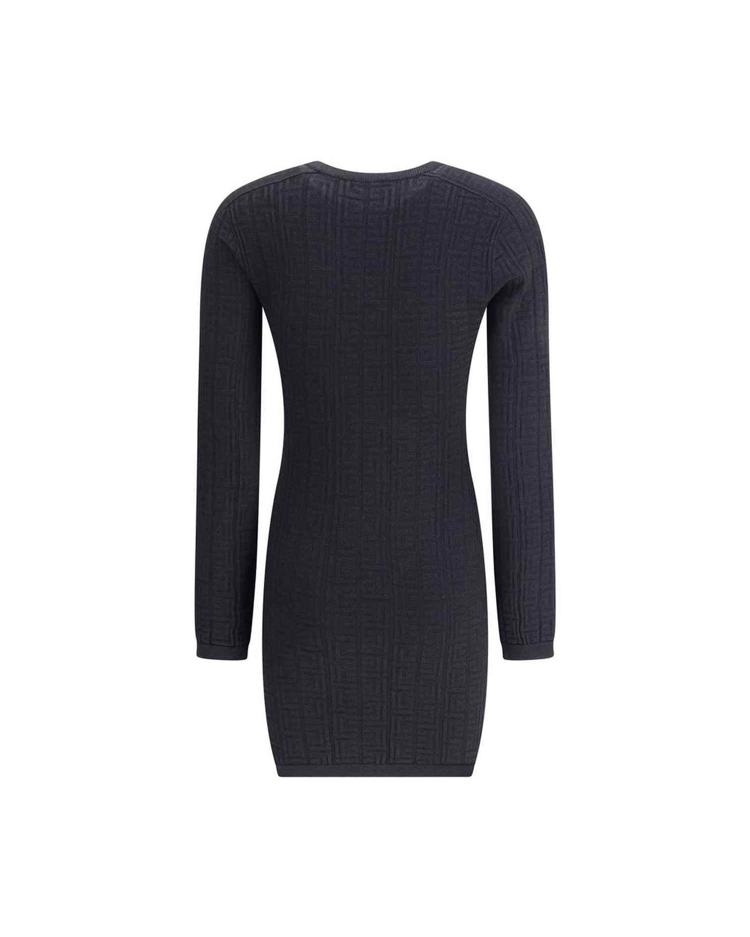 Balmain Pb Patterned Short Dress Glam Steals