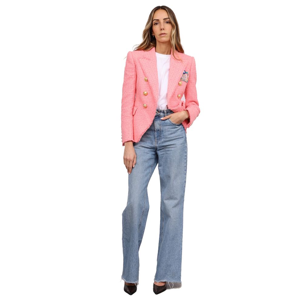 Balmain Pink Cotton Suits & Blazer Glam Steals