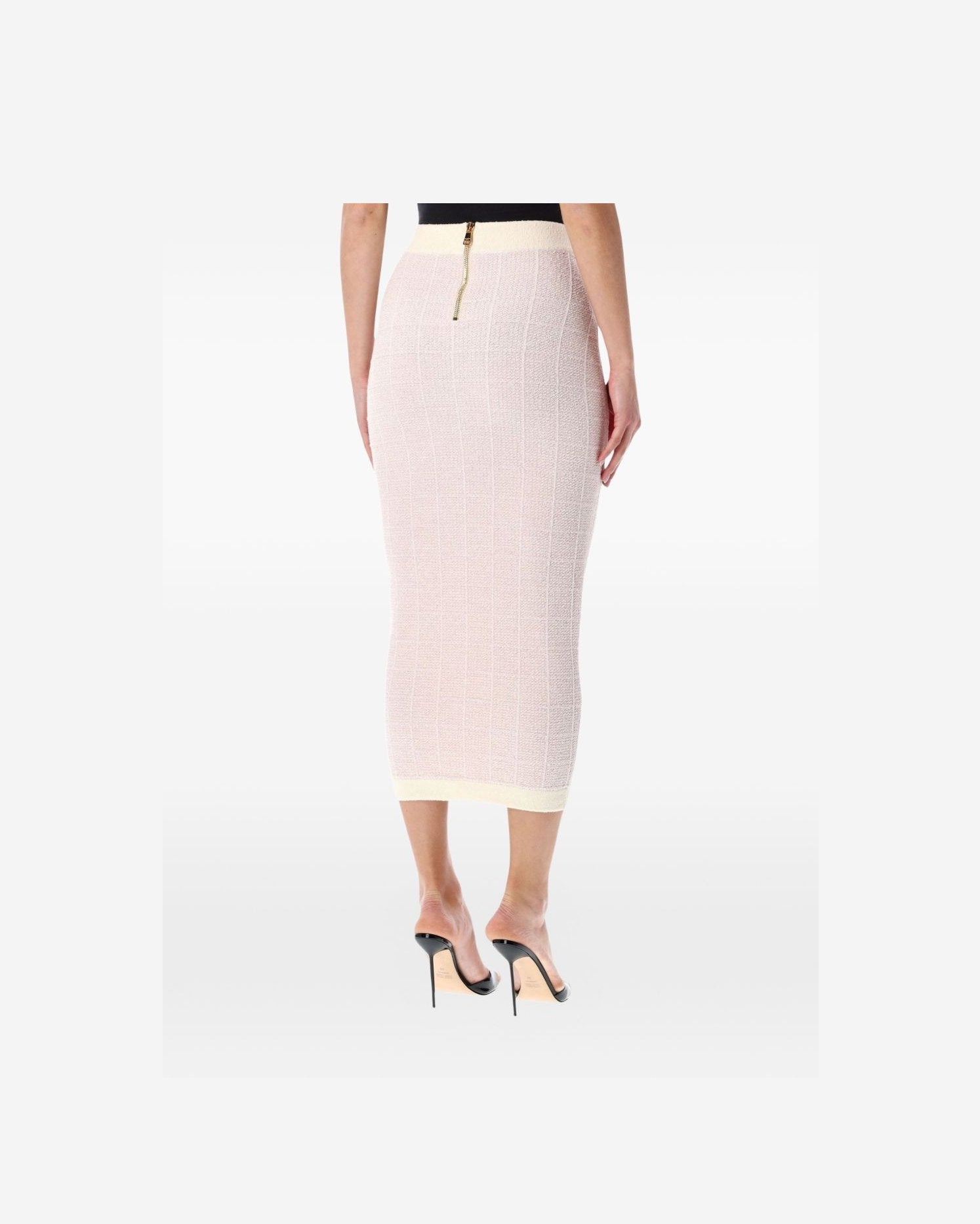 Balmain Pink Skirt Glam Steals