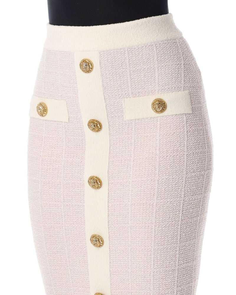 Balmain Pink Skirt Glam Steals