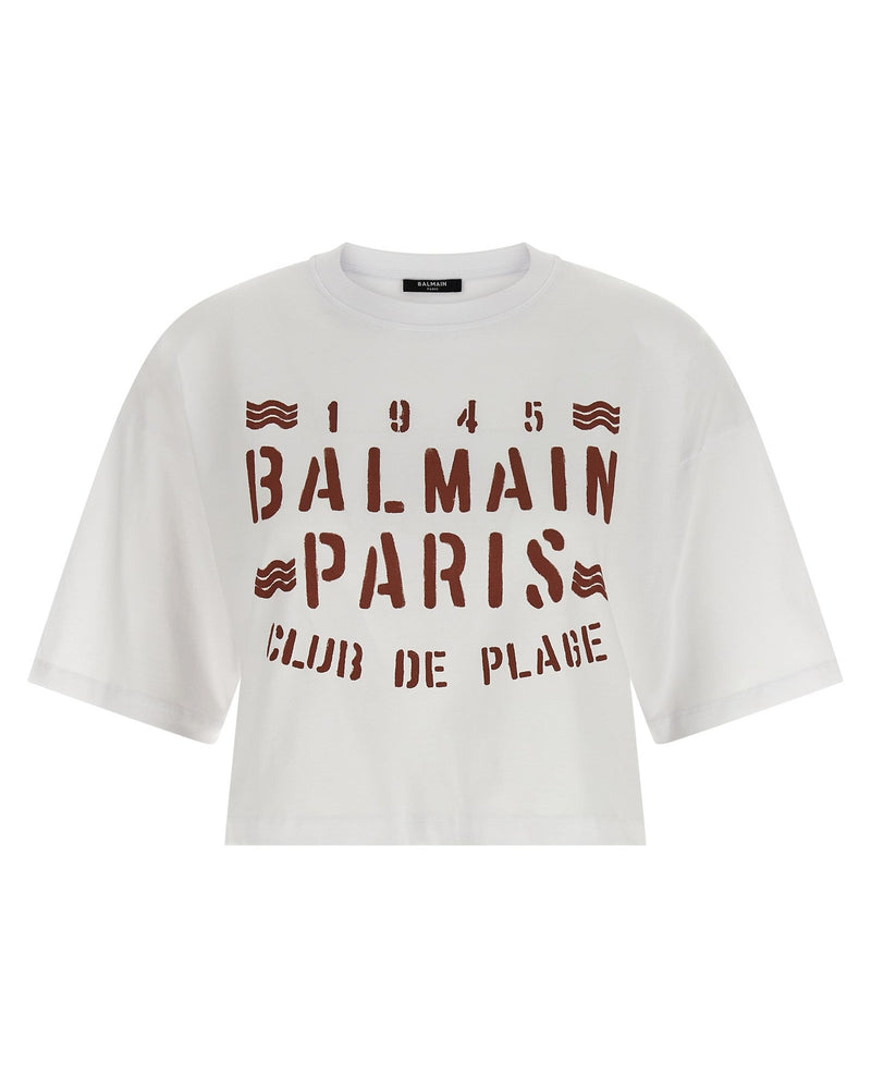 Balmain Plage Print T-shirt Glam Steals