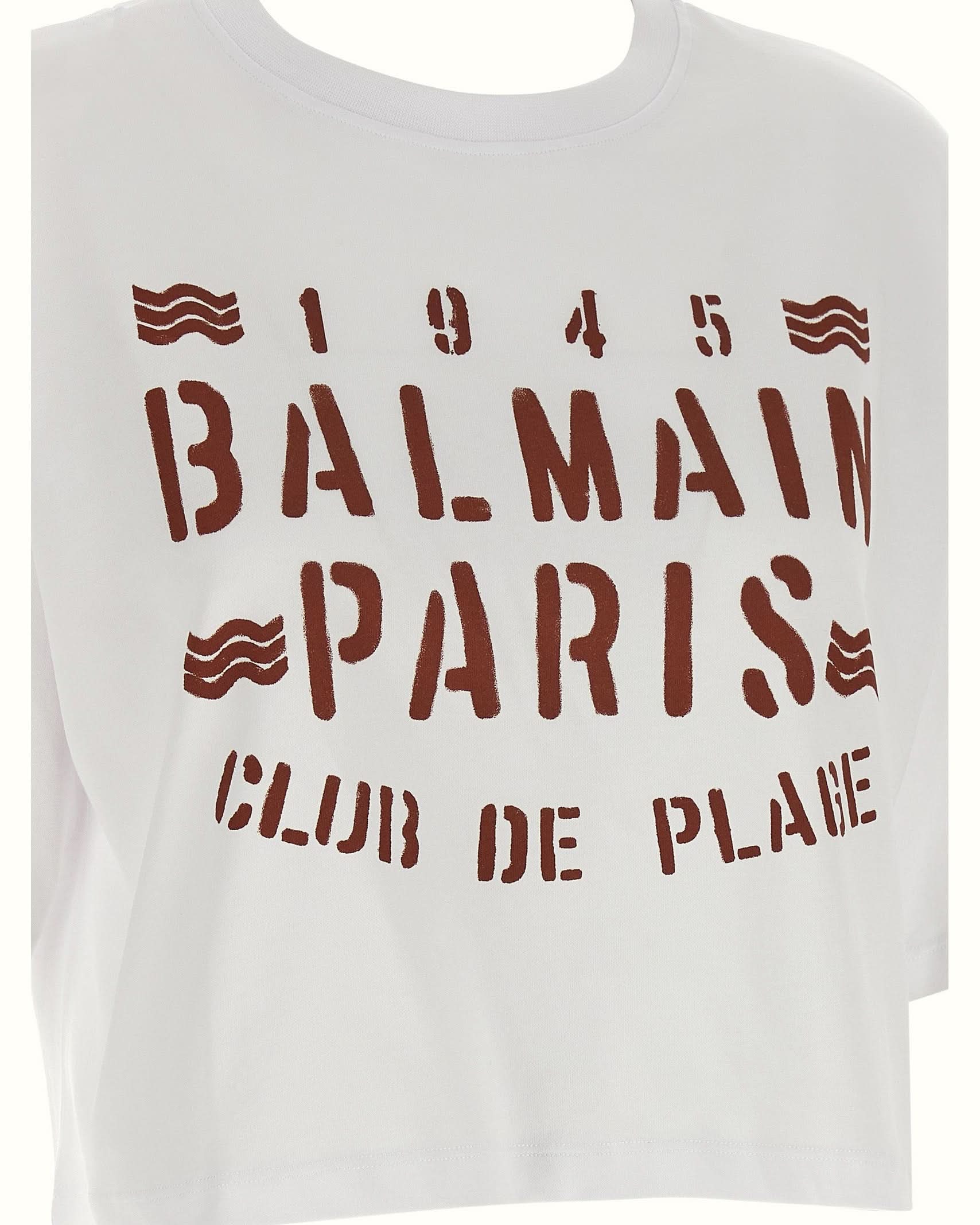 Balmain Plage Print T-shirt Glam Steals