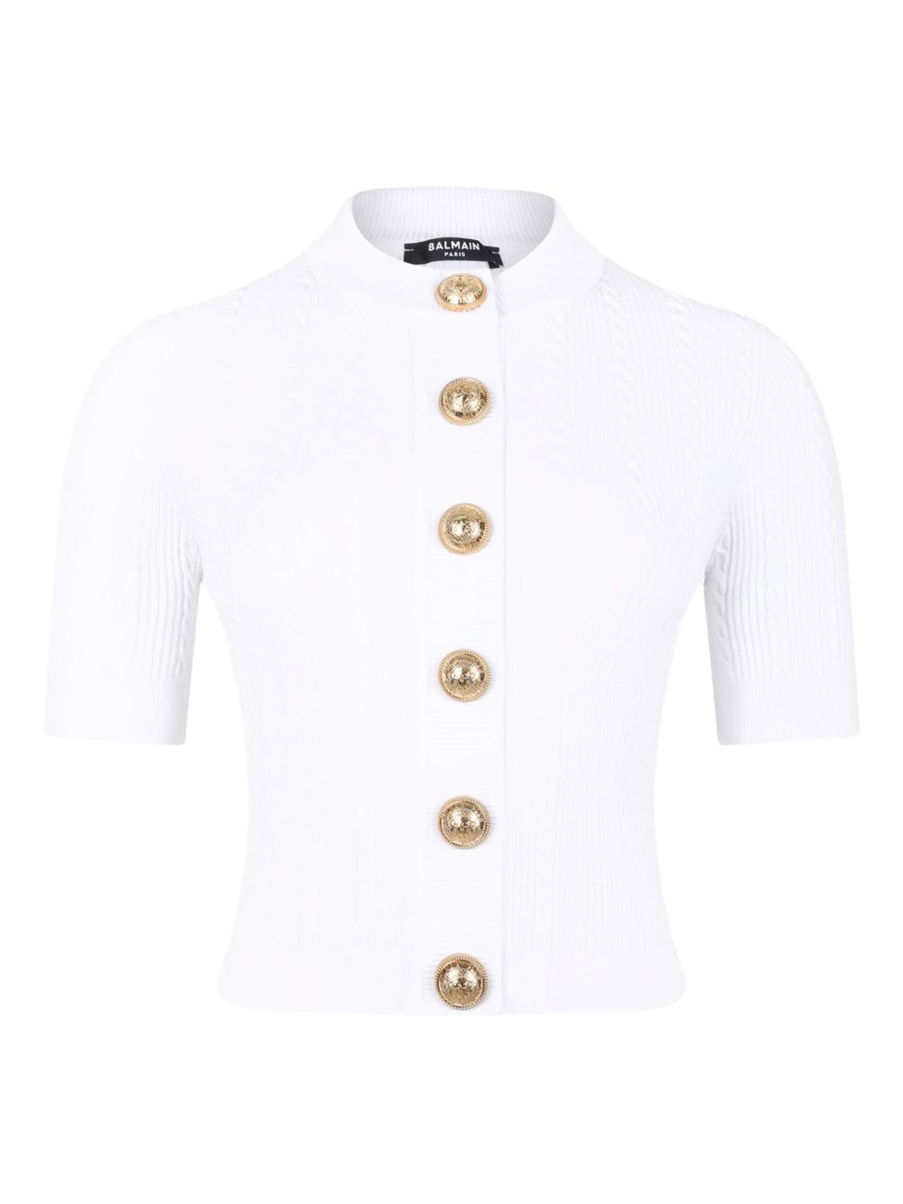Balmain Ribbed Buttoned Top Glam Steals