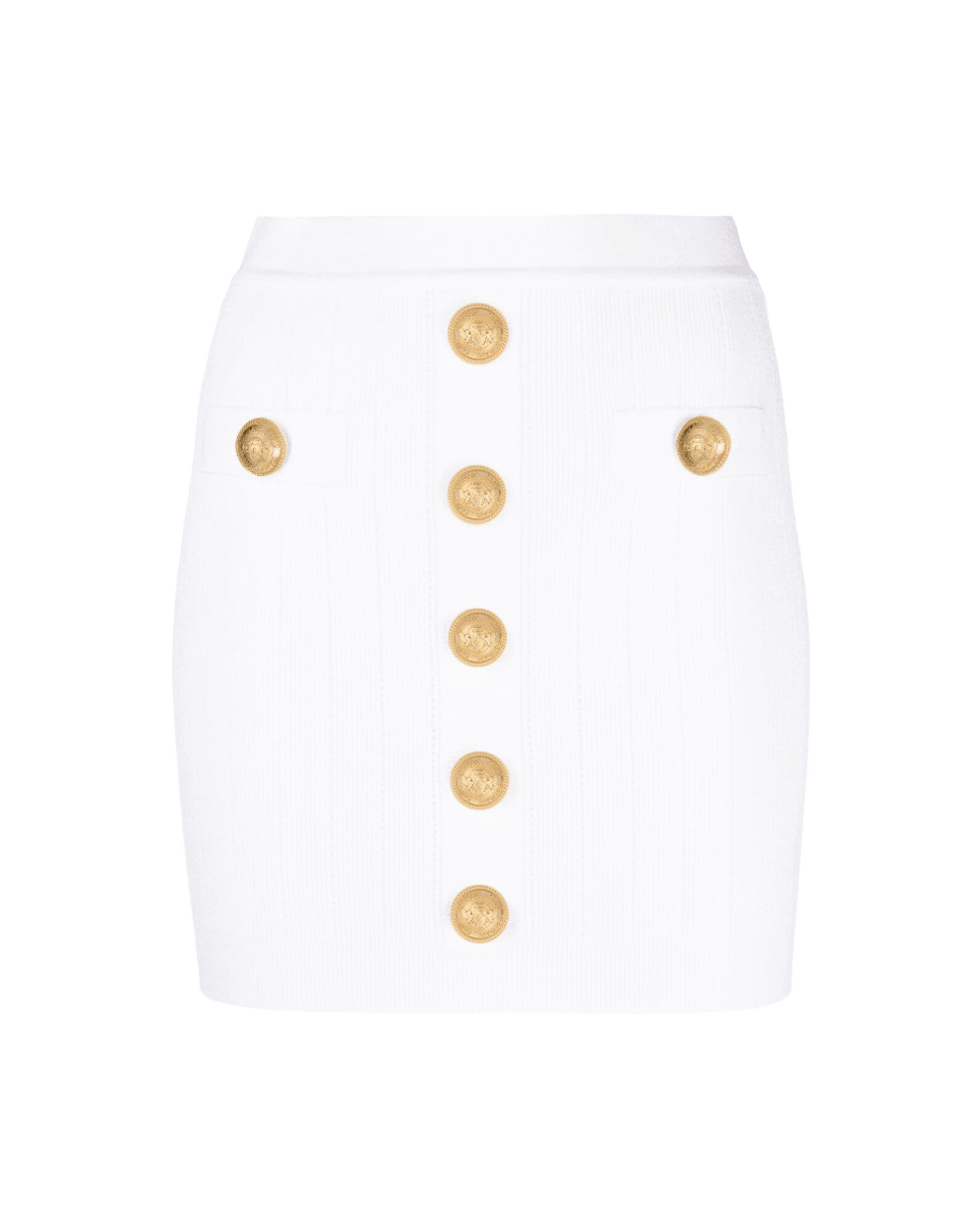 Balmain Ribbed Knit Mini Skirt Glam Steals