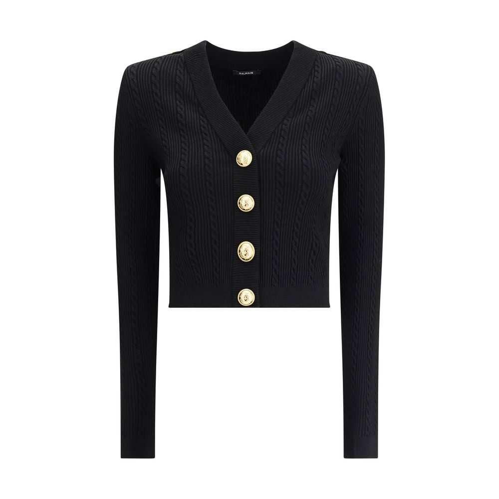 Balmain Ribbed and Braided Cardigan Glam Steals