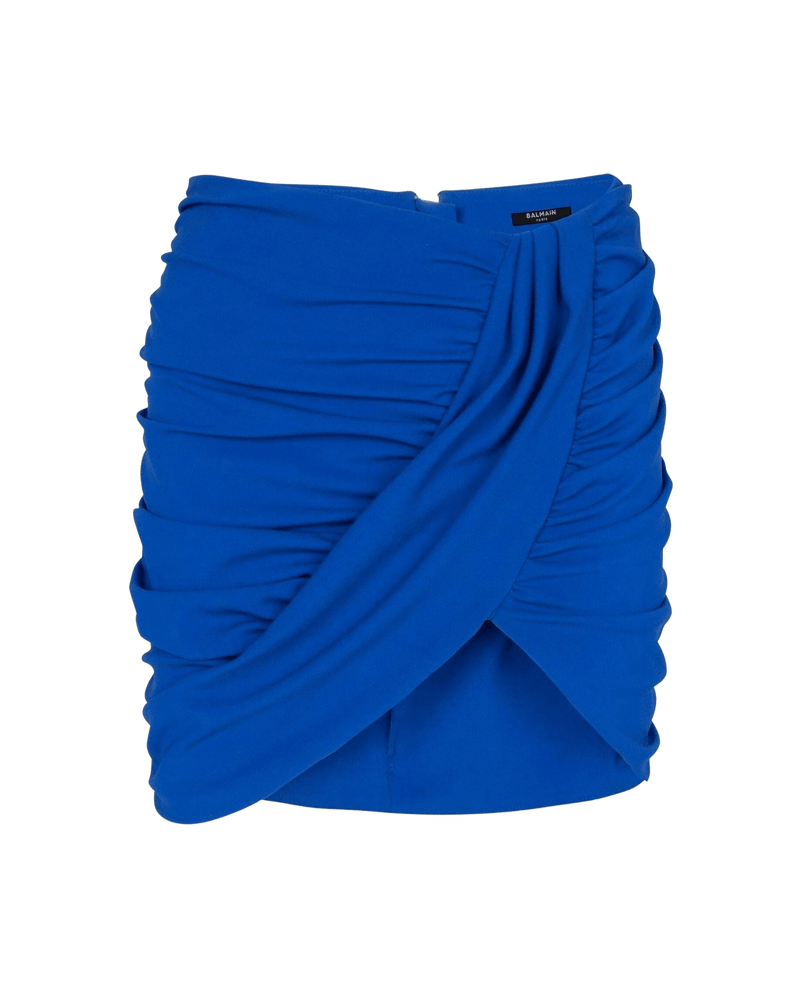 Balmain Ruched Mini Skirt Glam Steals