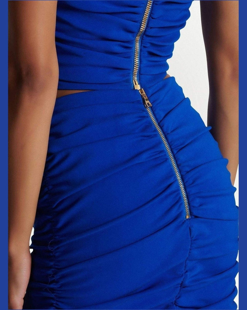 Balmain Ruched Mini Skirt Glam Steals