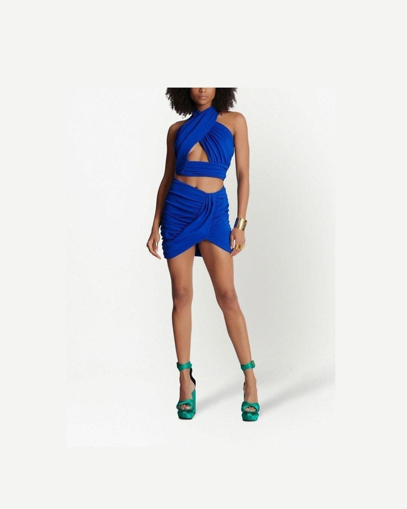 Balmain Ruched Mini Skirt Glam Steals