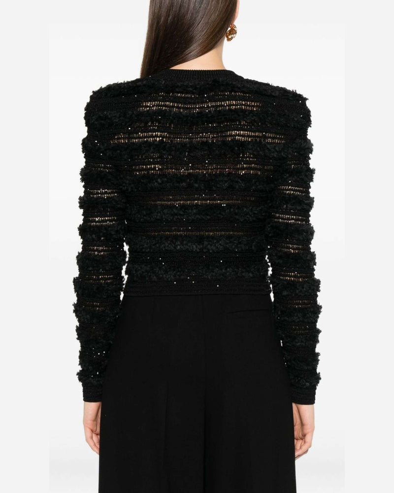 Balmain Sequin Embellished Cardigan Glam Steals