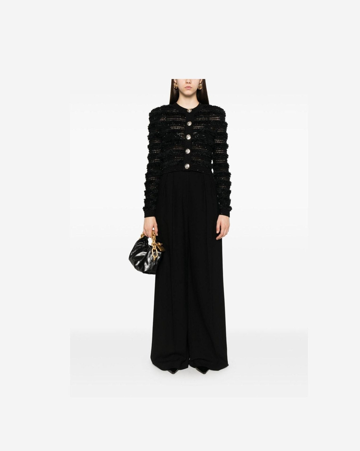 Balmain Sequin Embellished Cardigan Glam Steals