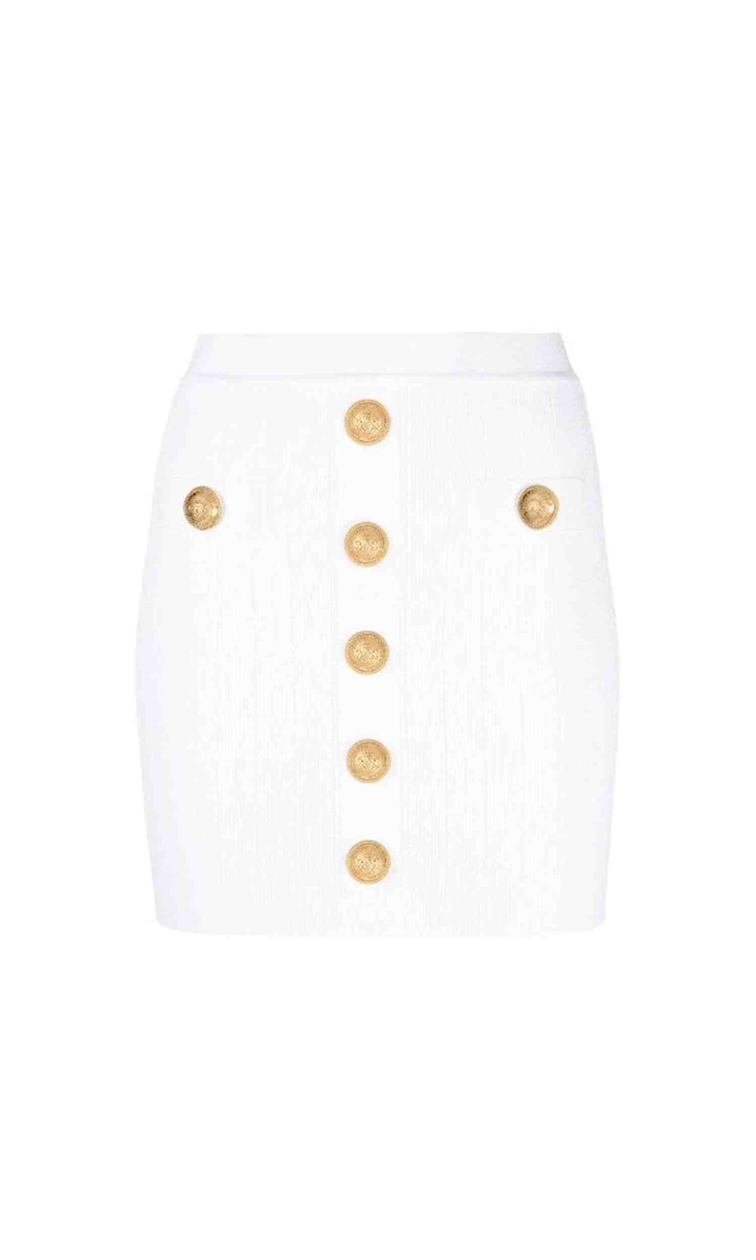 Balmain Stretch Mini Skirt Glam Steals