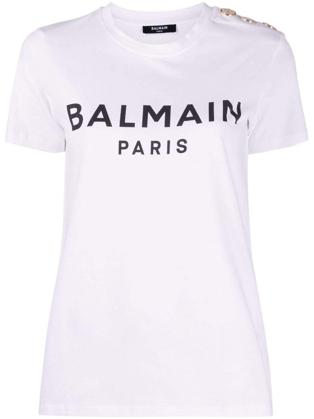 Balmain T-shirt with Paris Print Glam Steals