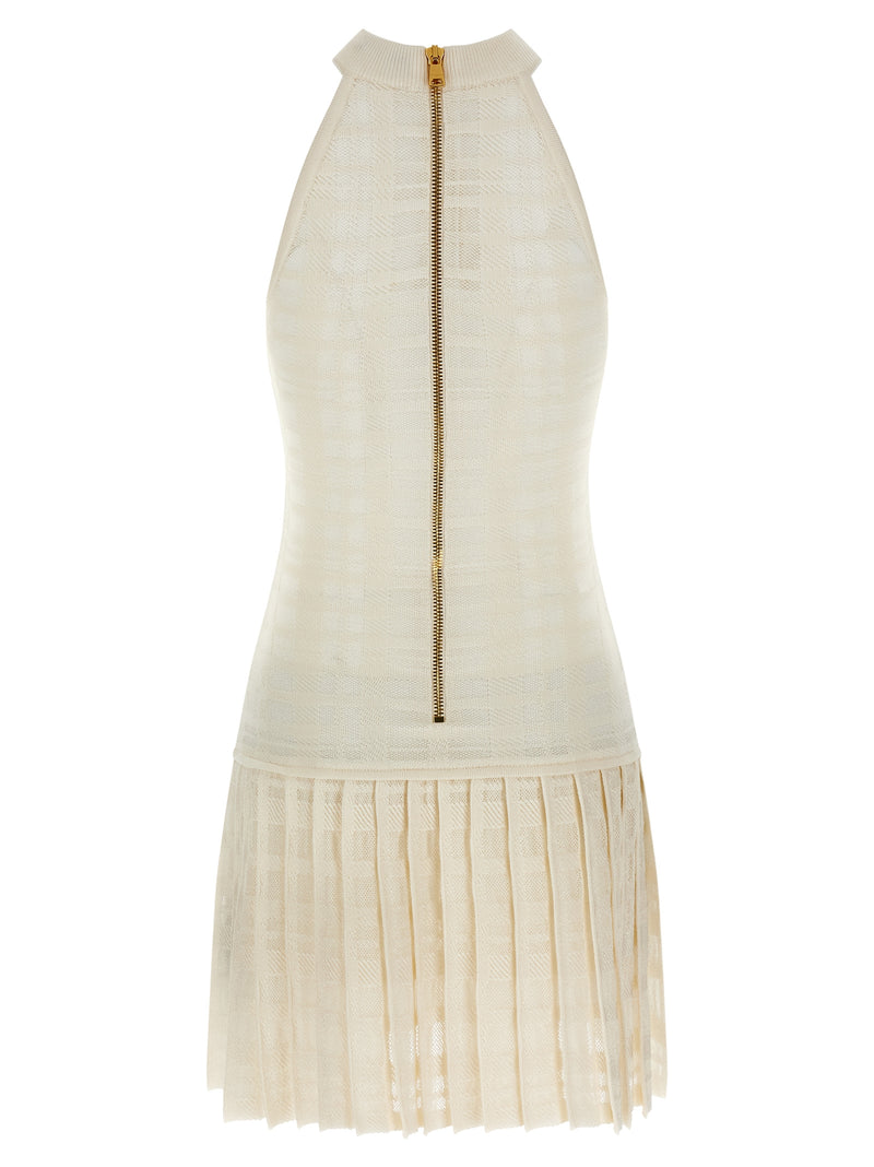 Balmain Tartan Knit Dress Glam Steals