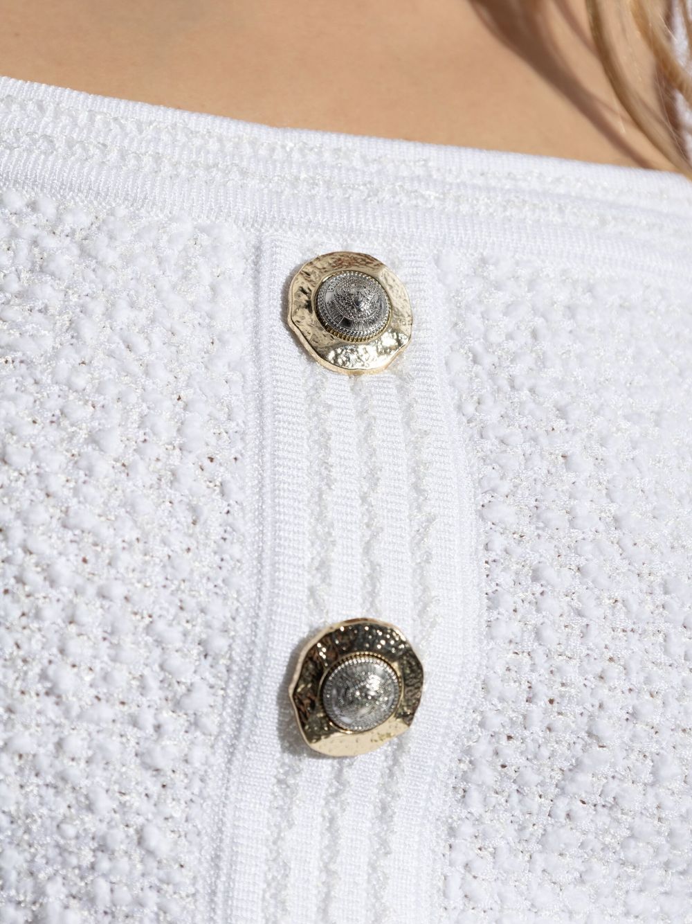 Balmain Tweed Crop Top Glam Steals