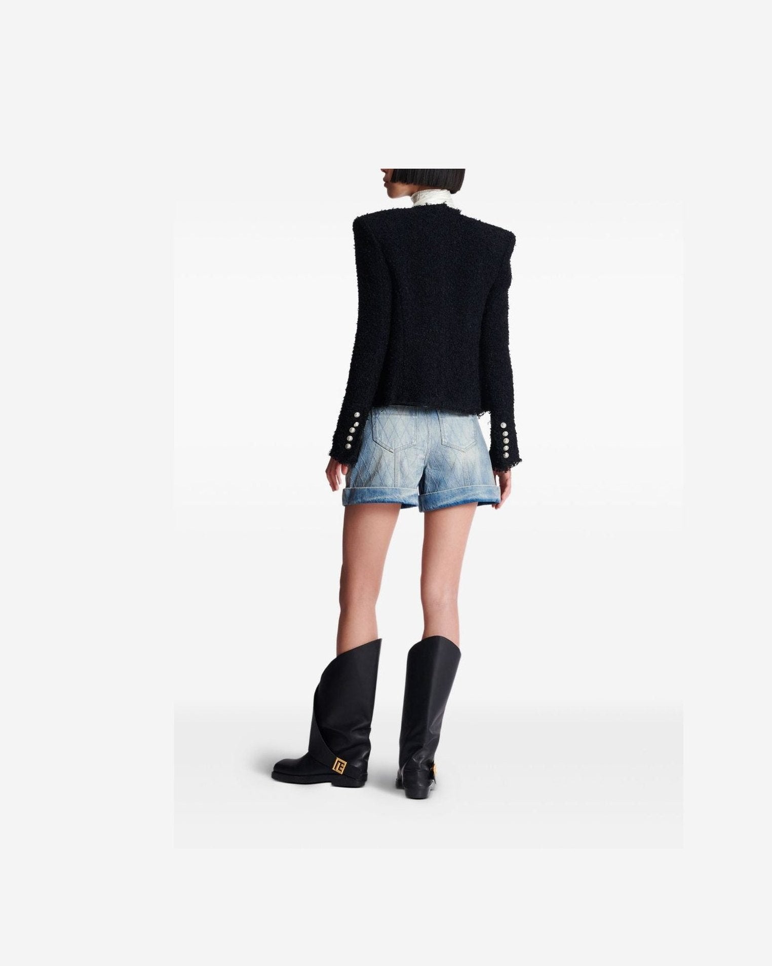 Balmain Tweed Edge To Jacket Glam Steals