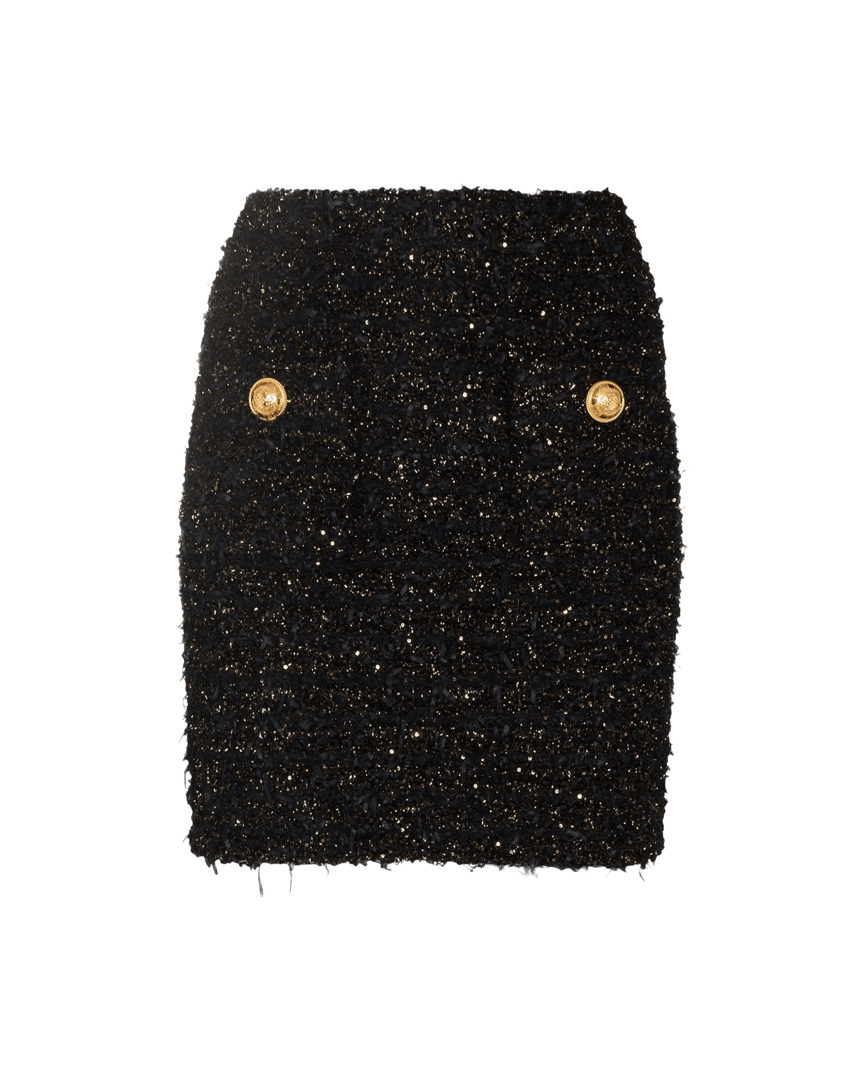 Balmain Tweed High Rise Miniskirt Glam Steals