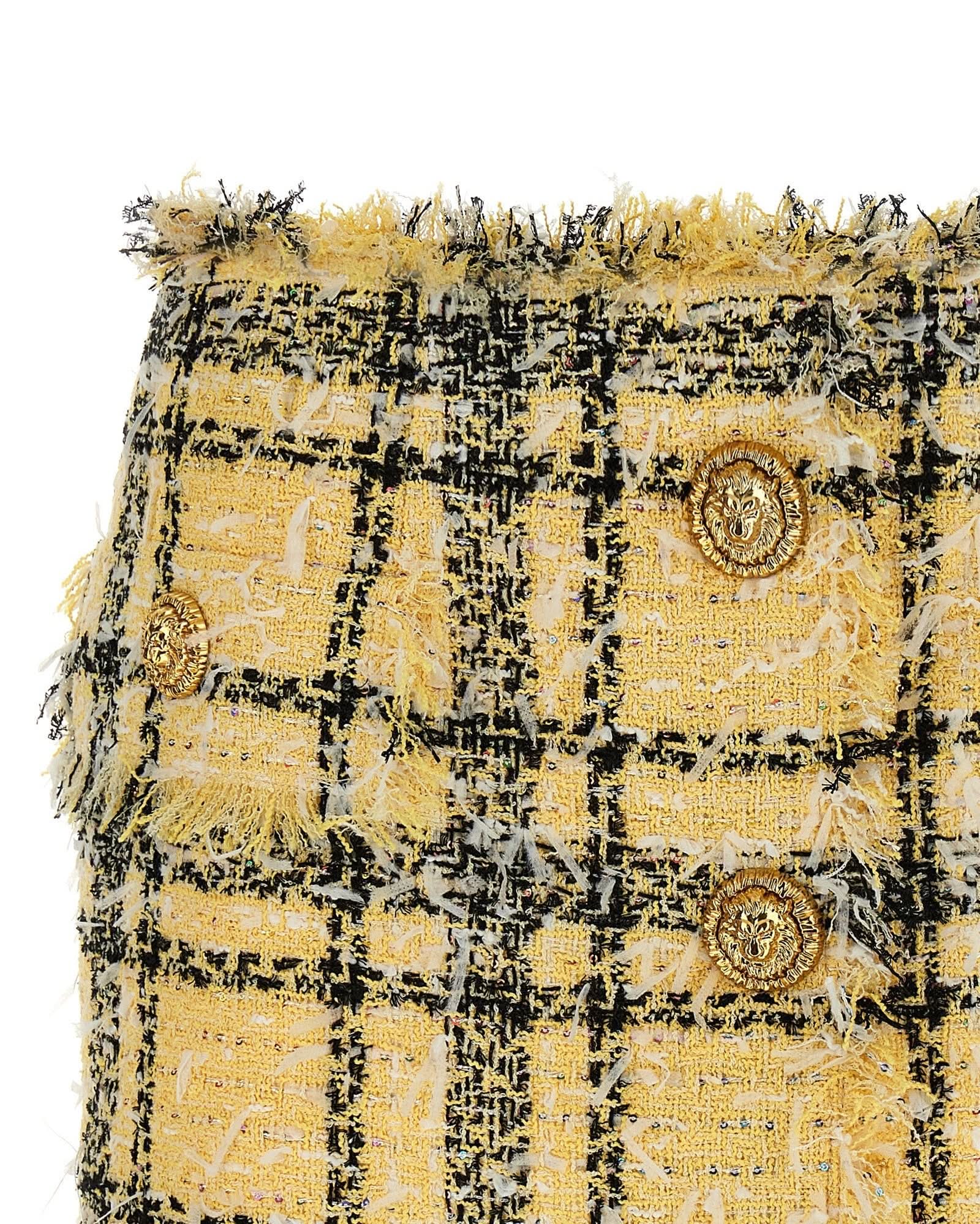 Balmain Tweed Lurex Skirt Glam Steals