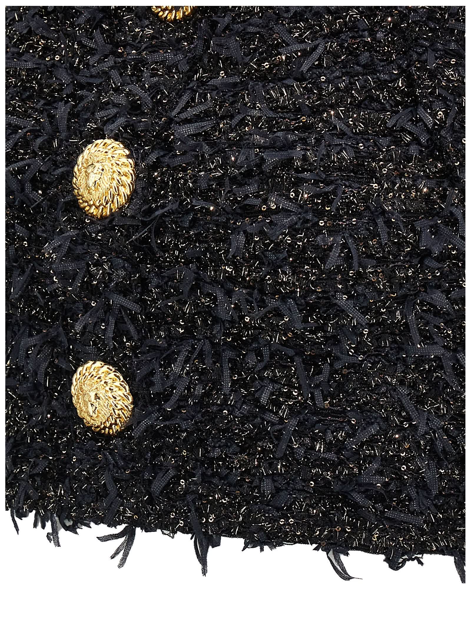 Balmain Tweed Lurex Top Glam Steals