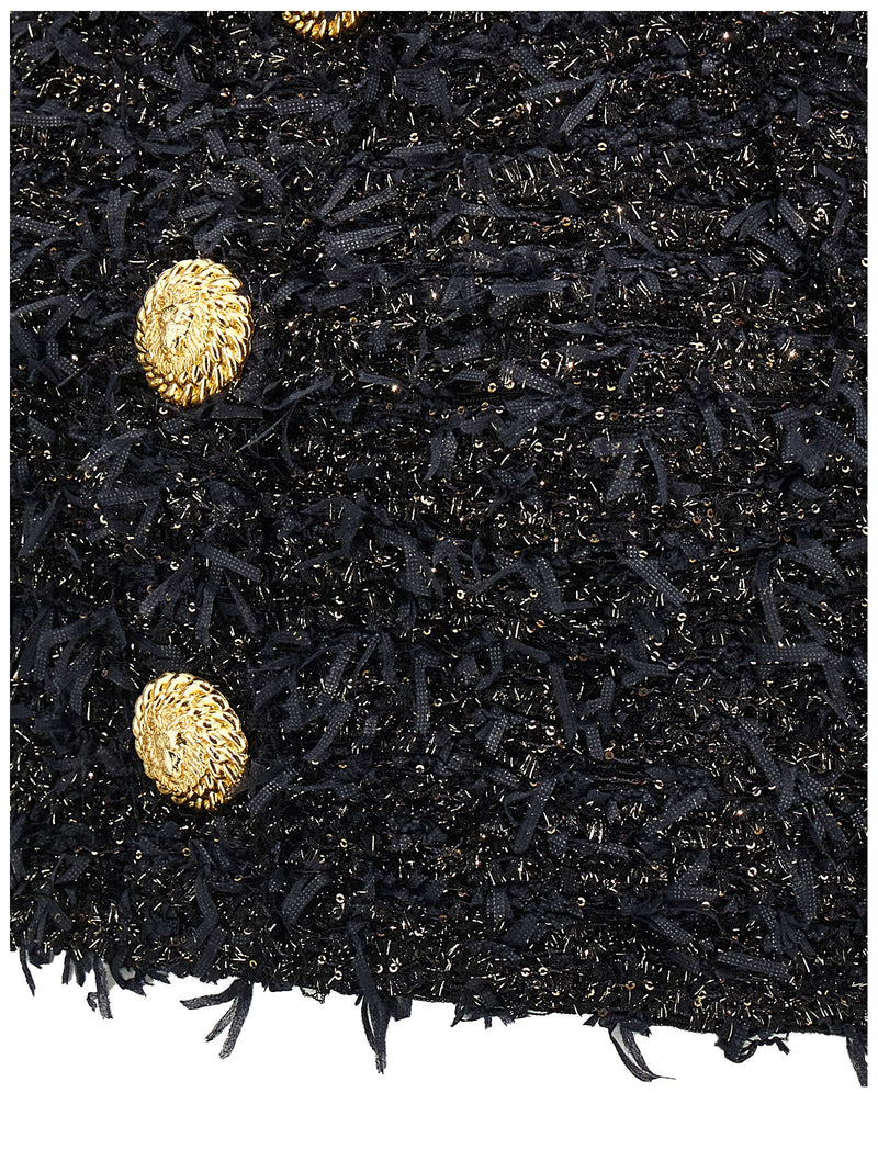 Balmain Tweed Lurex Top Glam Steals