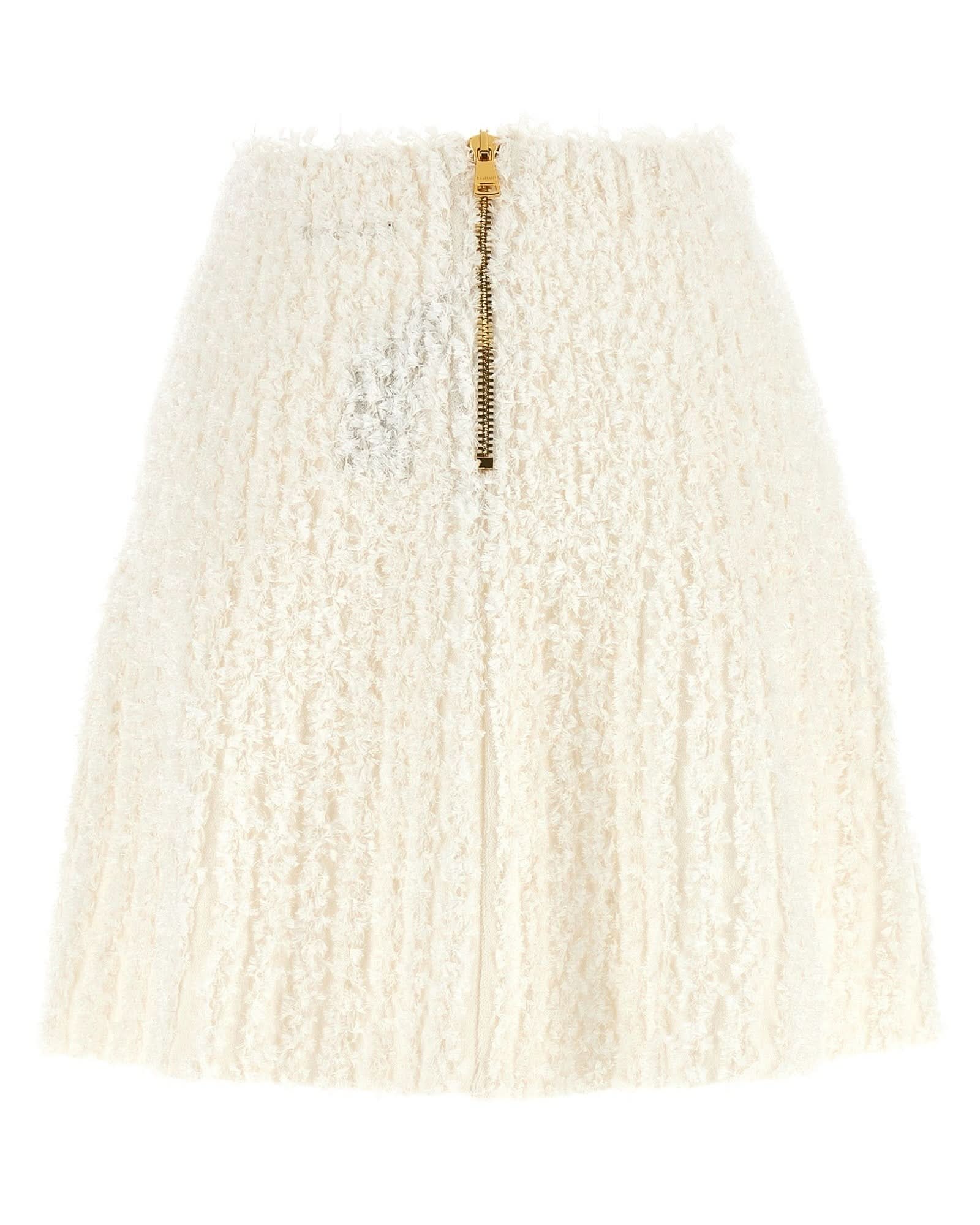 Balmain Tweed Plumetis Skirt Glam Steals