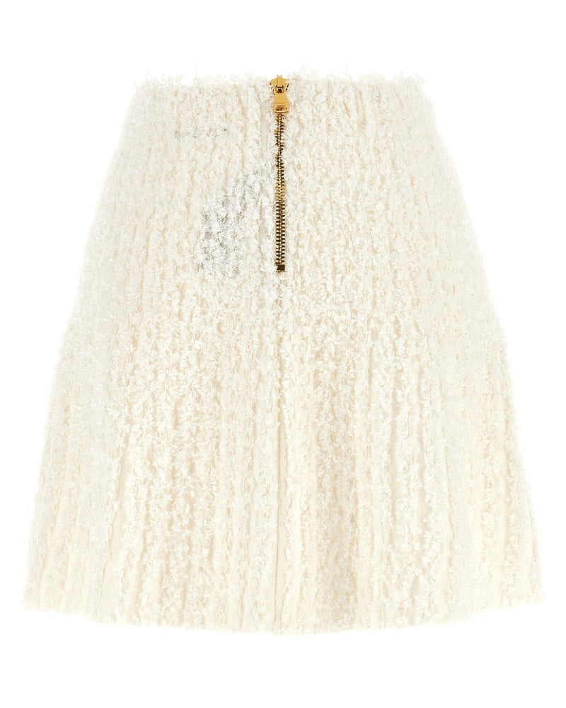 Balmain Tweed Plumetis Skirt Glam Steals