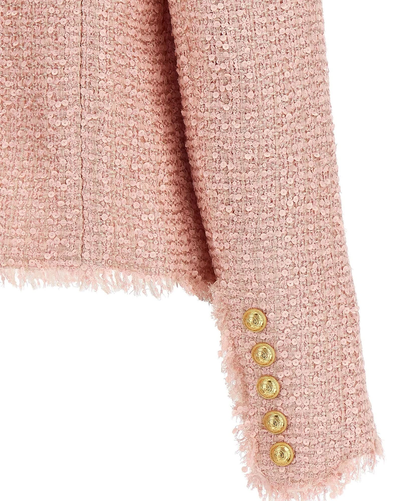 Balmain Tweed Sequin Blazer Glam Steals