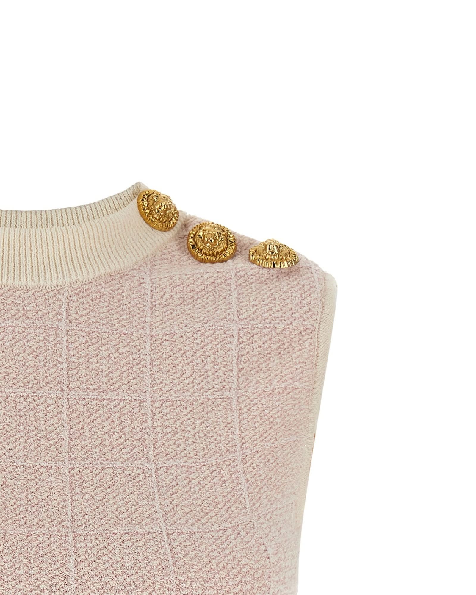 Balmain Tweed Testa Di Leone Vest Glam Steals