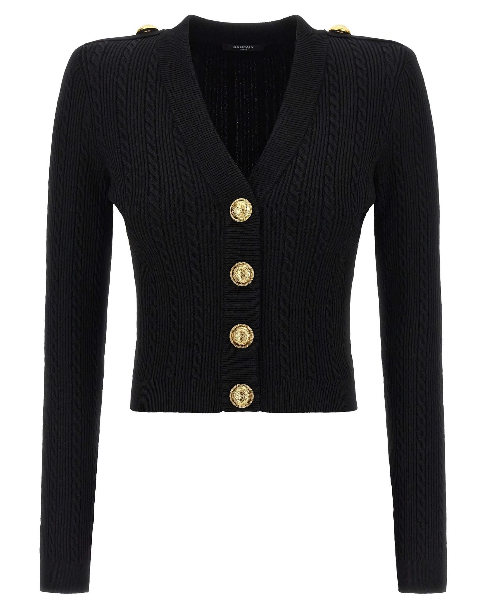 Balmain Twisted Knit Cardigan Glam Steals