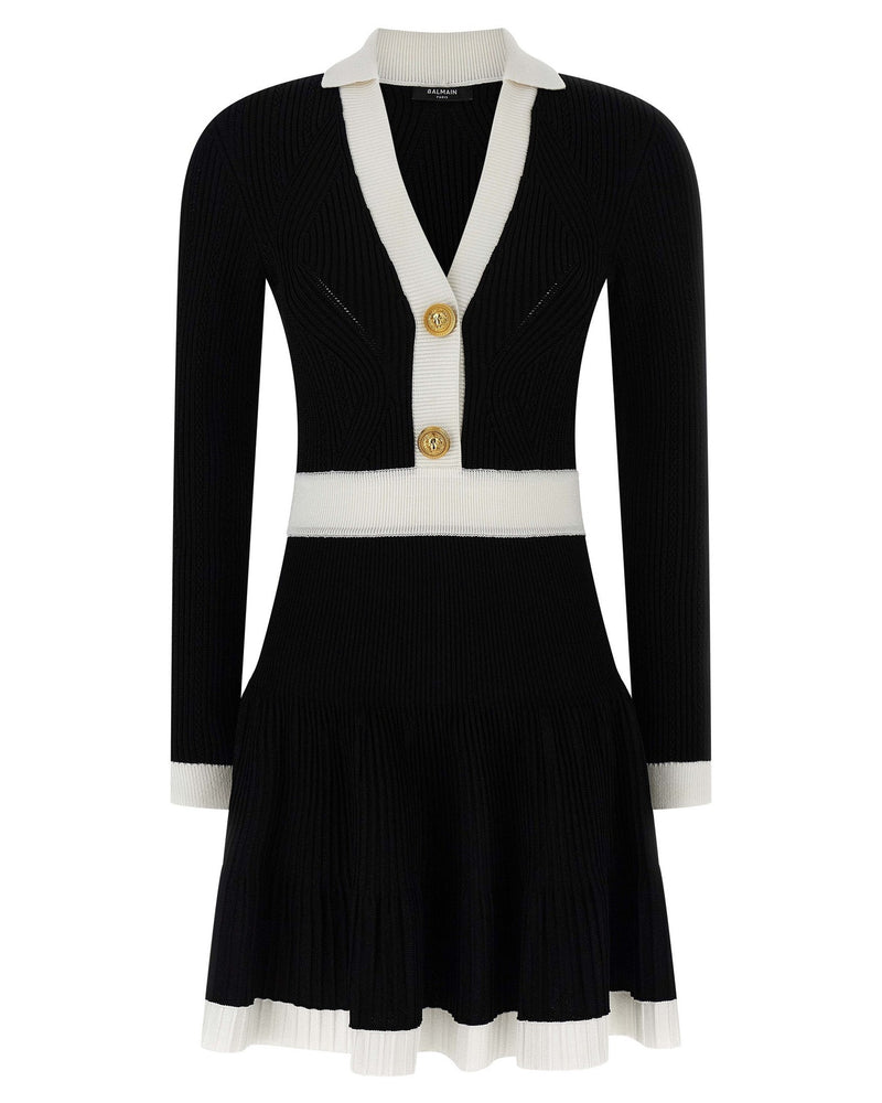 Balmain Two Tone Dress Glam Steals