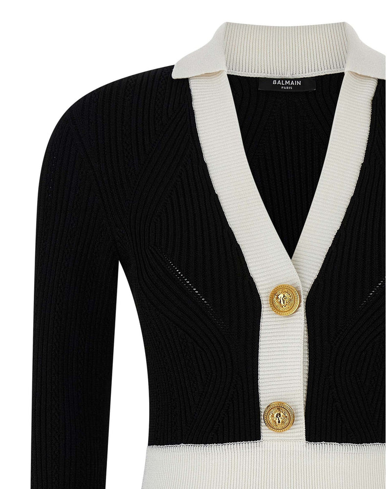 Balmain Two Tone Dress Glam Steals