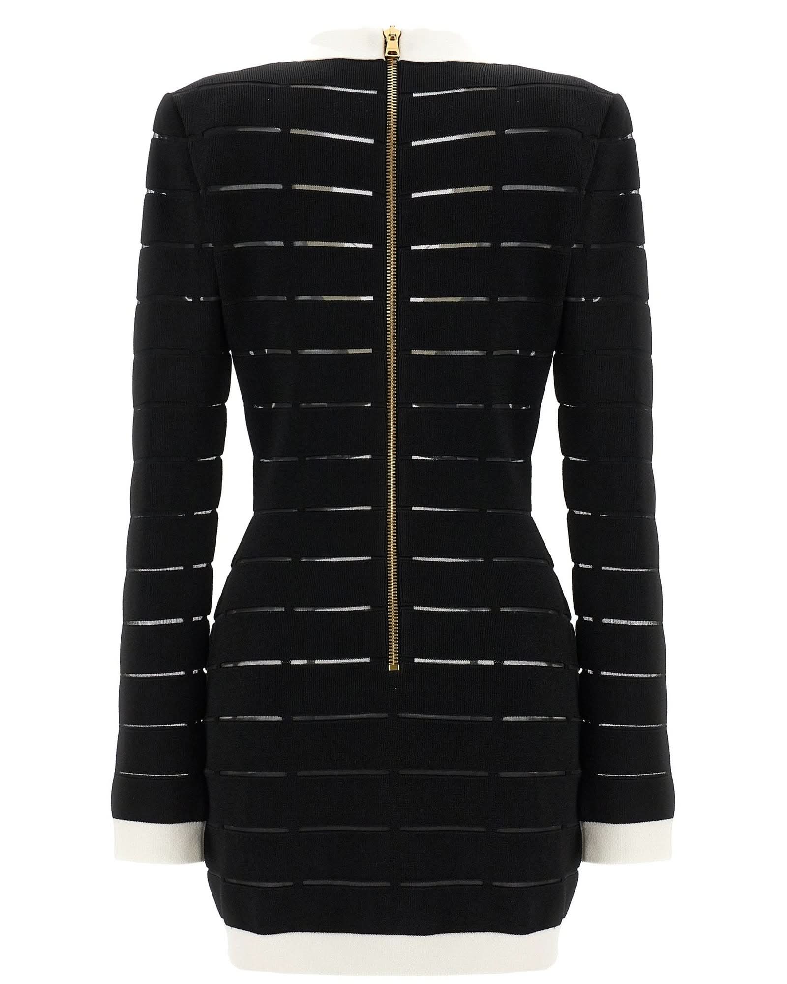 Balmain Two Tone Knit Dress Glam Steals