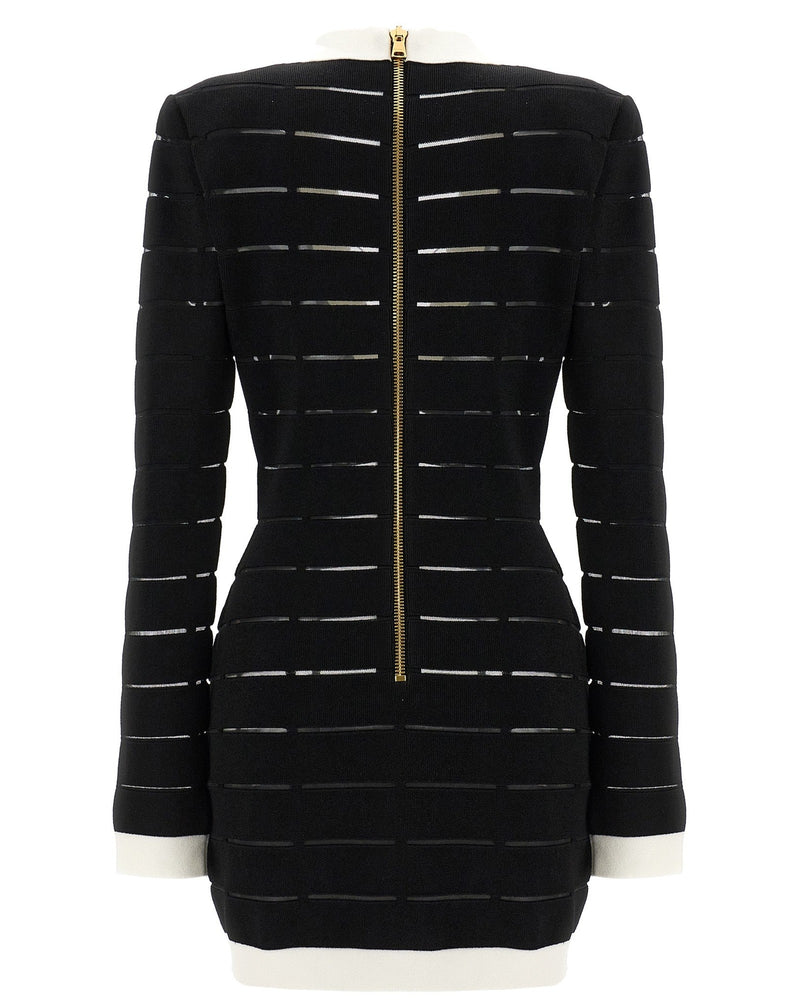 Balmain Two Tone Knit Dress Glam Steals