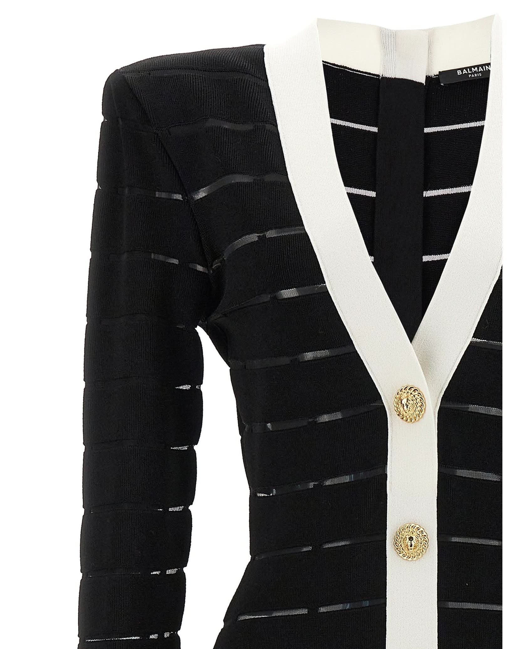 Balmain Two Tone Knit Dress Glam Steals