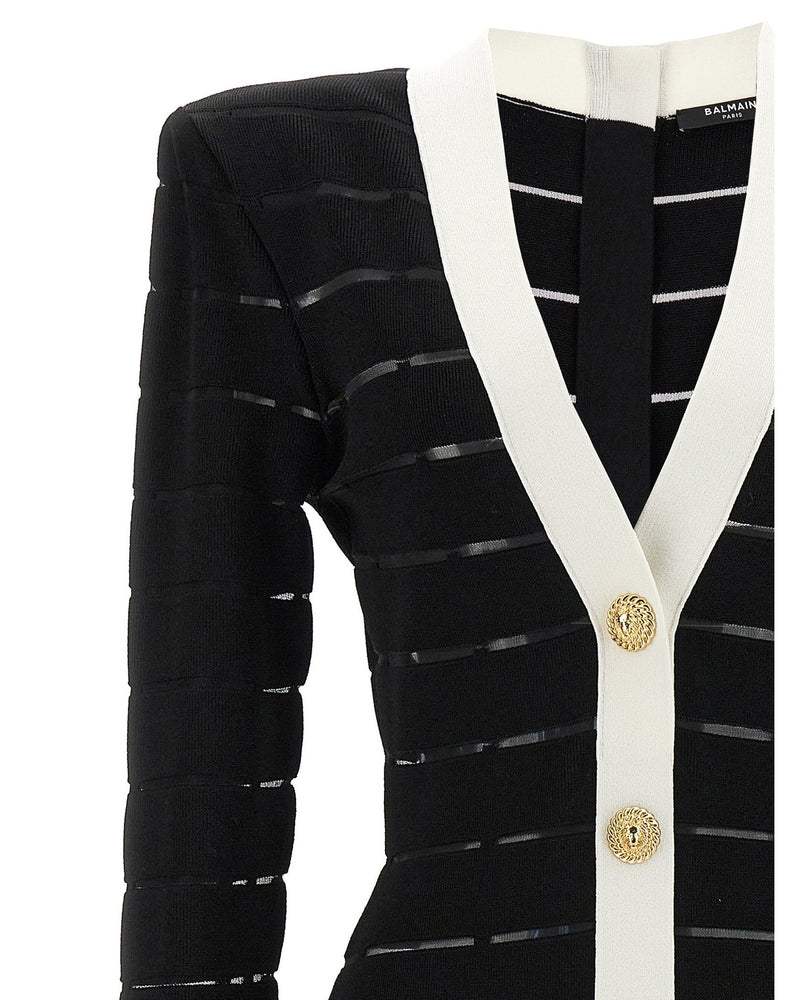 Balmain Two Tone Knit Dress Glam Steals