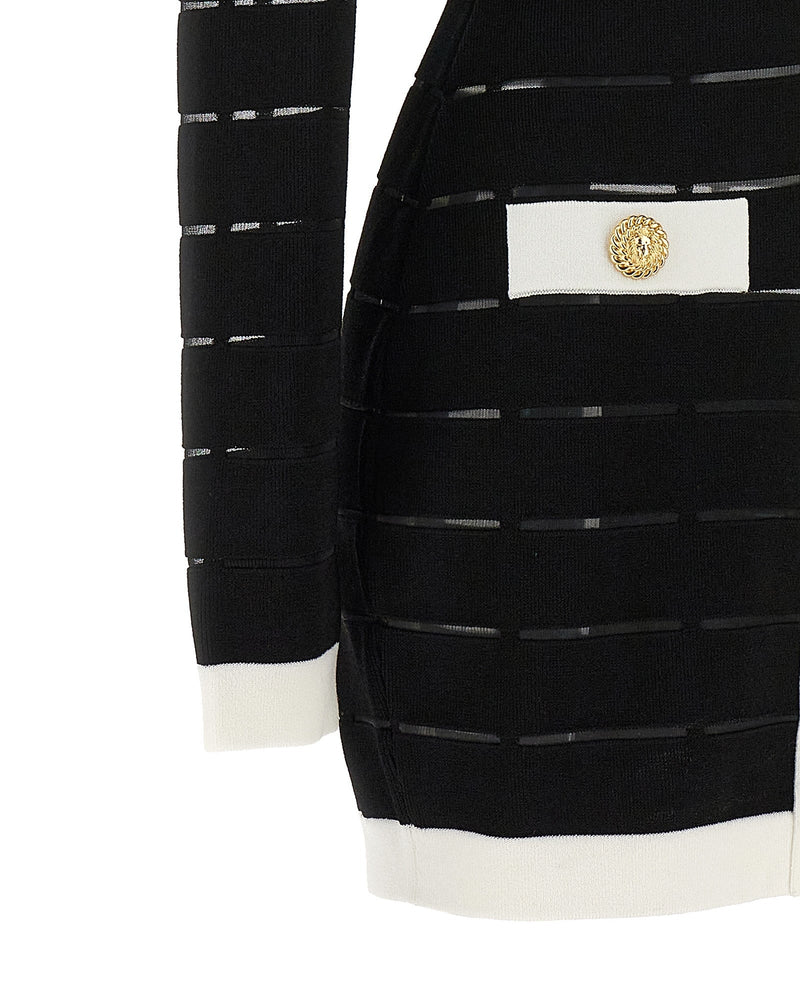 Balmain Two Tone Knit Dress Glam Steals