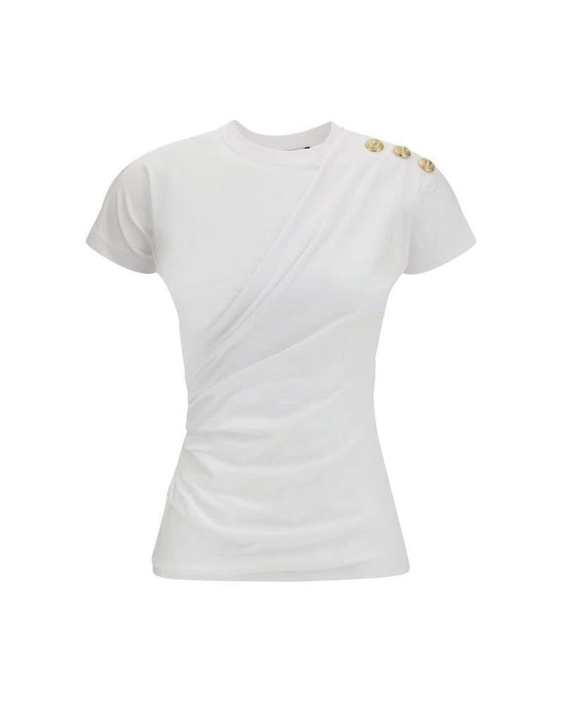 Balmain White Cotton T-shirt T-Shirts