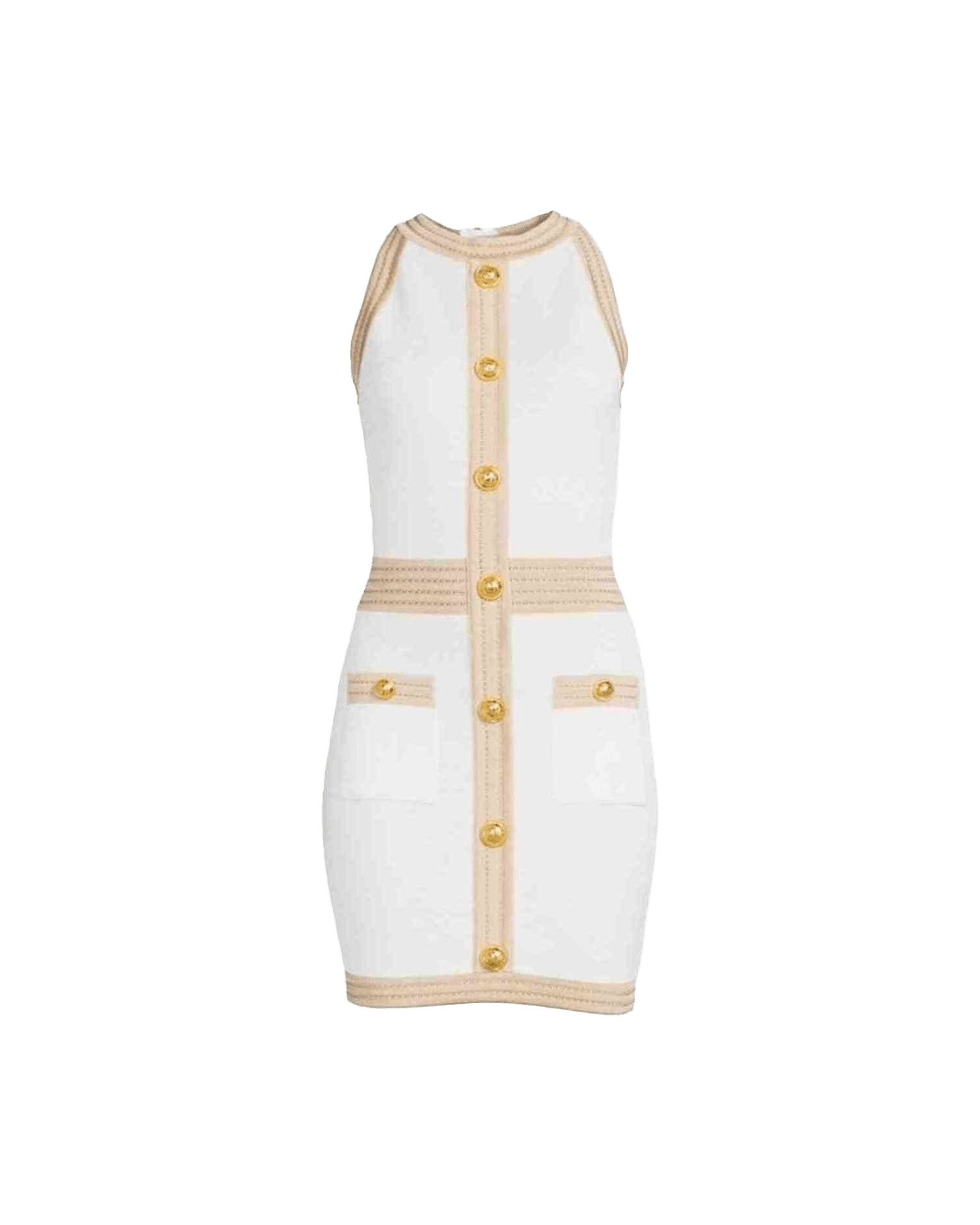 Balmain White Viscose Dress Glam Steals